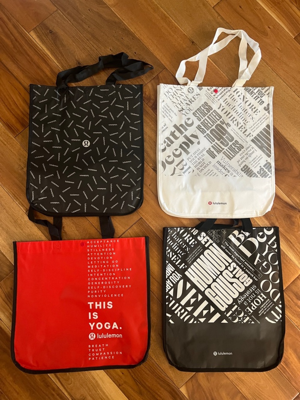 Lululemon Reusable Shopping Bags - Set of 4